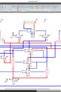 Design and simulation software for pneumatic and electro pneumatic circuit